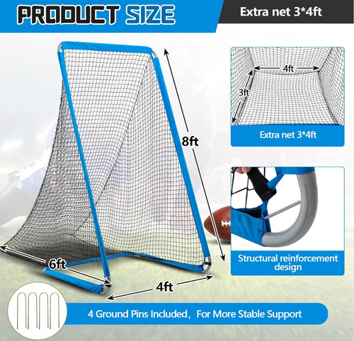 8 x 4 ft Kicking Net Football Kicking Cage